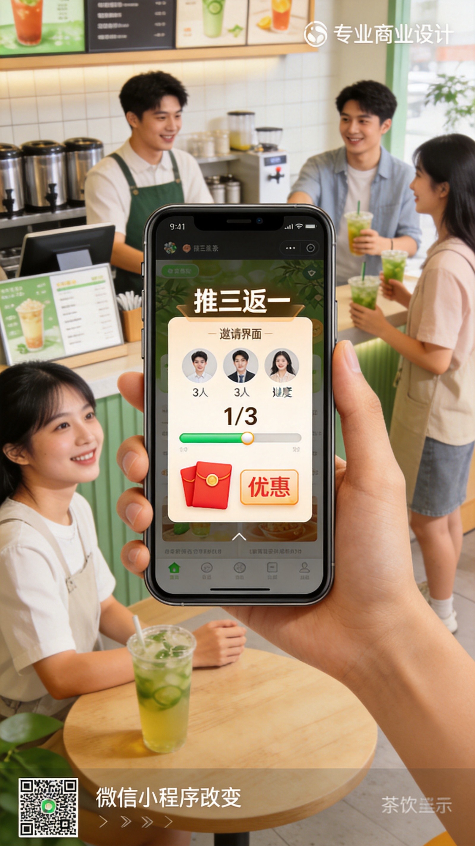 小程序"推三返一"裂变指南：茶饮品牌半年用户破80万的实战密码
