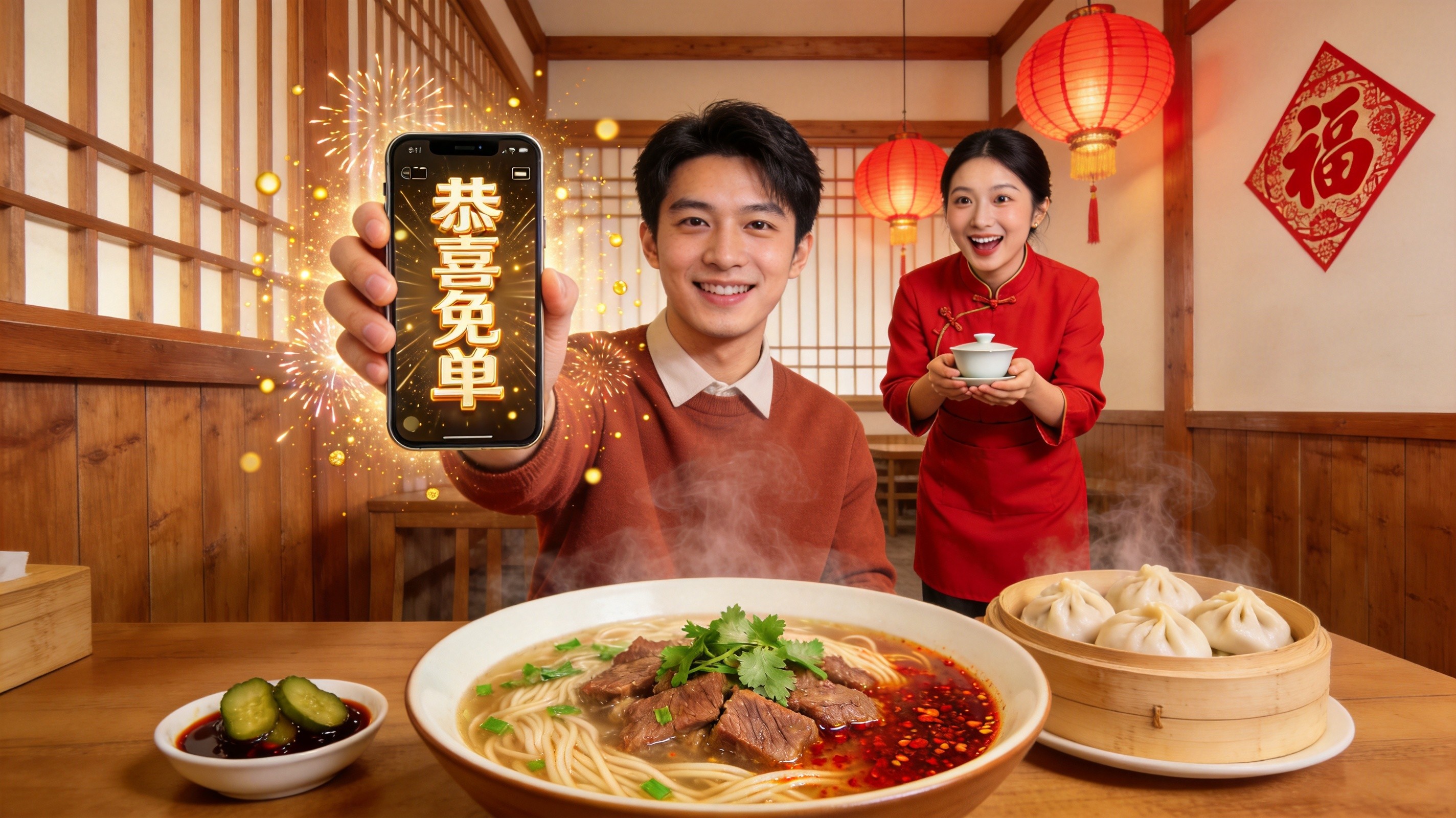 餐饮老板必看："6碗免1"随机免单裂变术，让顾客排队帮你拉客